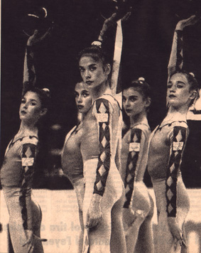 Mara -in close up- with the ESP group at the 1995 Worlds