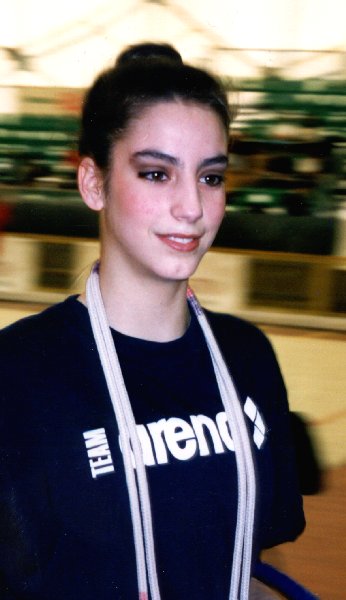 Almudena in 1997during a competition in Italy-- Photo by L. Vigna