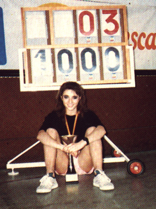 Maisa at the 1988 Spanish Nationals, where se took a 10 in clubs